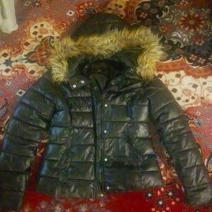 Black raincoat